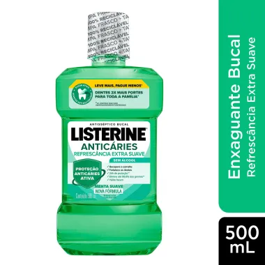 Enxaguante Bucal Listerine Anticáries Zero Álcool Menta 500ml