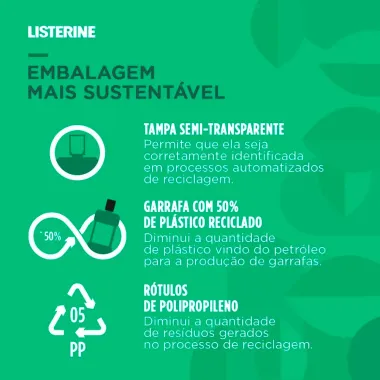 Enxaguante Bucal Listerine Anticáries Zero Álcool Menta 500ml