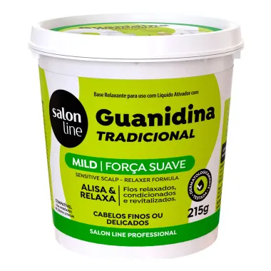 Creme de Relaxamento Salon Line Mild Suave Guanidina 215g + 1 Shampoo Indicador de Cor 54ml + 1 Liquido Ativador 50ml