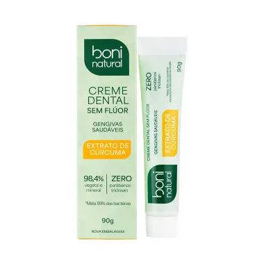 Creme Dental Boni Natural Hortelã e Cúrcuma 90g