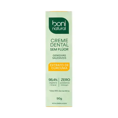 Creme Dental Boni Natural Hortelã e Cúrcuma 90g