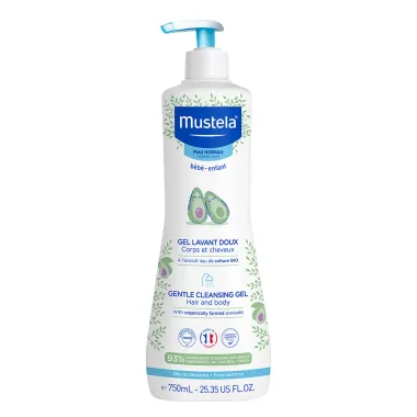 Mustela Gel Lavante Suave com Abacate Orgânico Bebê 750ml