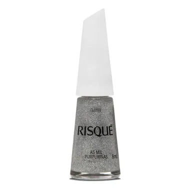 Esmalte Risqu&eacute; Cor As Mil Purpurinas Glitter com 8ml