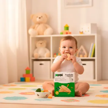 Biscoitinho para Fase da Denti&ccedil;&atilde;o a Base de Arroz Papap&aacute; 7+ Meses Vegetais sem Gl&uacute;ten 36g