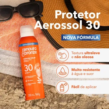 Protetor Solar Cenoura & Bronze FPS 30 Aerosol 200ml