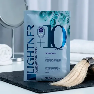 P&oacute; Descolorante R&aacute;pido Lightner Diamond Cless Abre At&eacute; 10 Tons Sach&ecirc; 50g