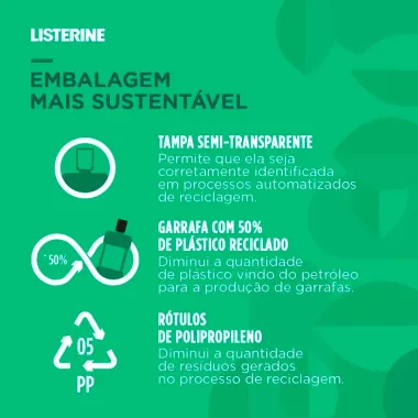 Enxaguante Bucal Listerine Anticáries Zero Álcool Menta 250ml