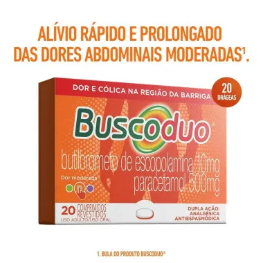 Analgésico para cólicas Buscoduo 20 comprimidos revestidos