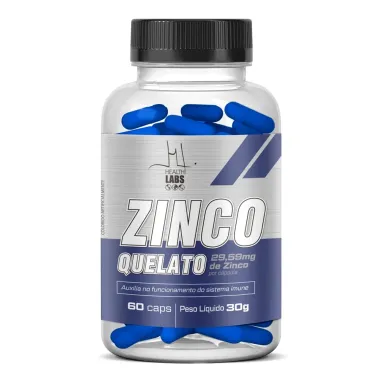 Zinco Quelato Health Labs 60 Cápsulas