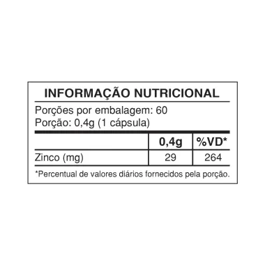 Zinco Quelato Health Labs 60 C&aacute;psulas