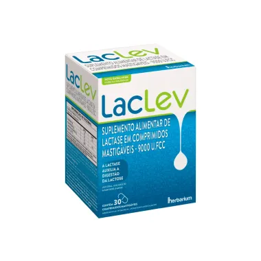 LacLev Comprimidos Mastigáveis com 30 Unidades