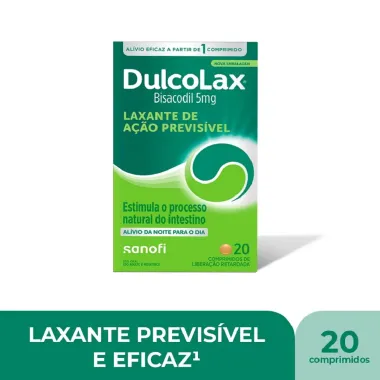 Dulcolax 5mg Laxante com 20 Drágeas