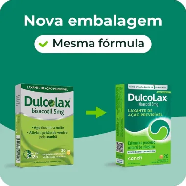 Dulcolax 5mg Laxante com 20 Drágeas