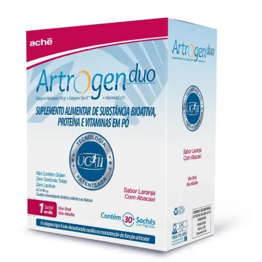 Artrogen Duo Sachê Sabor Laranja com Abacaxi com 30 Unidades de 11g cada