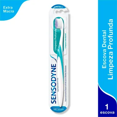 Escova Dental Sensodyne Limpeza Profunda Extra Macia Dentes Sensíveis 1 Unidade