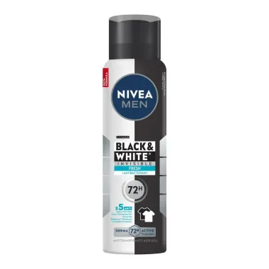 Desodorante Antitranspirante Aerosol Nivea Men Invisible Black & White Fresh 150ml