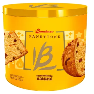 Panettone Bauducco Frutas Cristalizadas Lata 750g