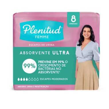 Absorvente Ultra Plenitud Femme com Abas 8 Unidades