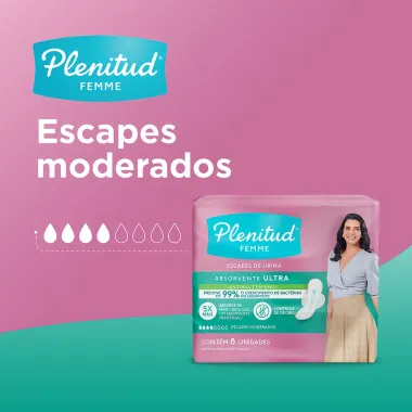 Absorvente Ultra Plenitud Femme com Abas 8 Unidades