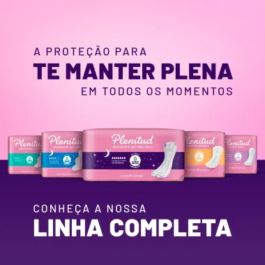 Absorvente Noturno Maxi Plenitud para para Escapes de Urina sem Abas 8 Unidades