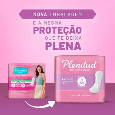Protetor Longo Plenitud Femme com 14 Unidades
