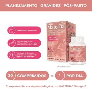 Materna com 30 Comprimidos Revestidos
