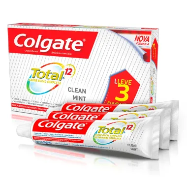 Creme Dental Colgate Total 12 Clean Mint Leve 3 Pague 2 com 70g cada