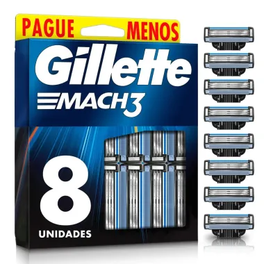Carga para Aparelho de Barbear Gillette Mach3 Leve 8 Pague 6
