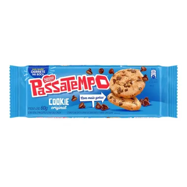 Cookie Passatempo Leite com Gotas de Chocolate 60g