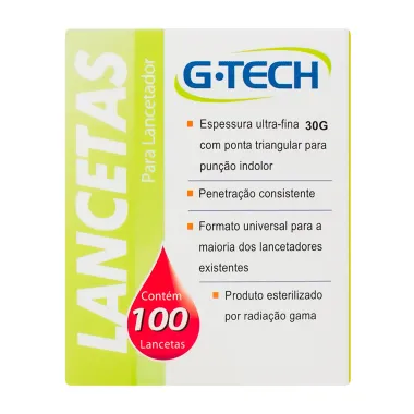 Lancetas G-Tech 30G 100 Unidades