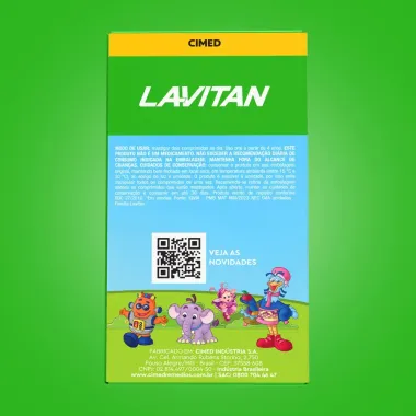 Lavitan Infantil Sabor Laranja, Uva e Limão com 60 Comprimidos Mastigáveis