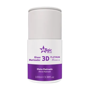 Gloss Matizador Magic Color 3D Platinum Branco Efeito Platinado 100ml