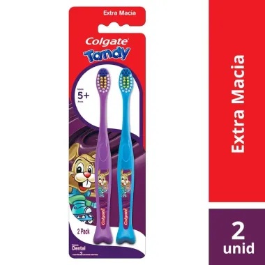 Escova Dental Infantil Colgate Tandy Extra Macia Cores Sortidas 2 Unidades