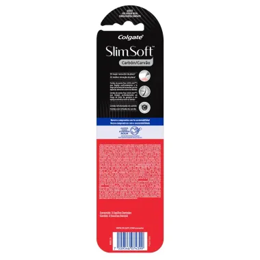 Escova Dental Colgate Slim Soft Black Macia Cores Sortidas 3 Unidades