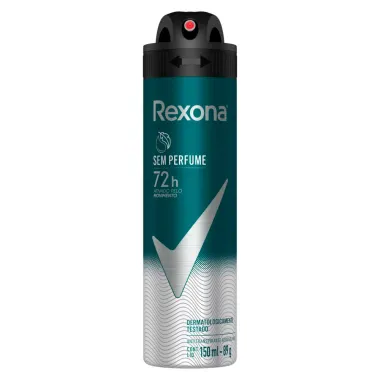 Desodorante Antitranspirante Aerosol Masculino Rexona Sem Perfume 72 horas 150ml