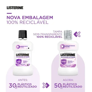 Enxaguante Bucal Listerine Whitening Extreme Sabor Menta 236ml