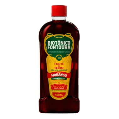 Biotônico Fontoura Sabor Morango 400ml