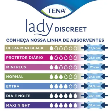 Absorvente para Incontinência Urinária Tena Lady Discreet Normal 8 Unidades