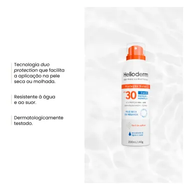 Protetor Solar Helioderm Suncare FPS 30 Spray 200ml