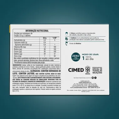 Suplemento Alimentar Lavitan Cabelo e Barba com 60 Comprimidos