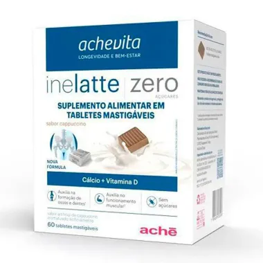 Inelatte Zero Sabor Capuccino com 60 Tabletes Mastigáveis