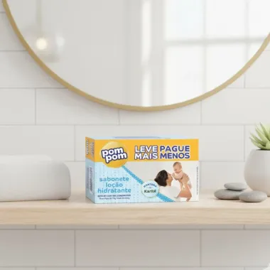 Sabonete Infantil Pom Pom Hidratante Leve 5 Pague 4 70g cada
