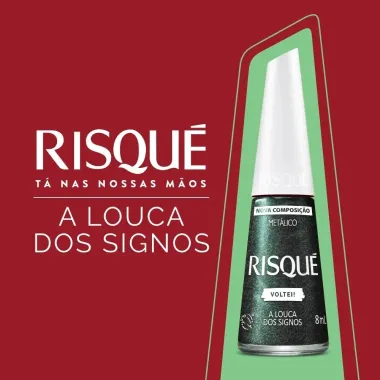 Esmalte Risqu&eacute; Voltei! A Louca dos Signos Met&aacute;lico com 8ml