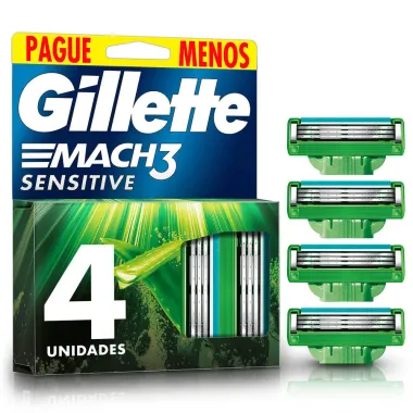 Carga Gillette Mach3 Sensitive Leve 4 Pague 3