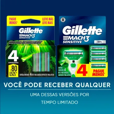 Carga Gillette Mach3 Sensitive Leve 4 Pague 3