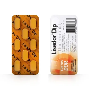 Analg&eacute;sico Lisador Dip 1g  com 8 Comprimidos