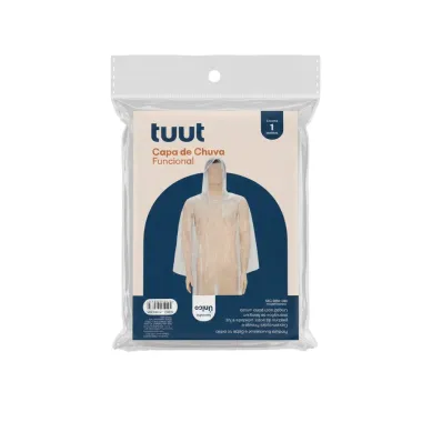 Capa de Chuva Funcional Tuut Tamanho &Uacute;nico Sortida com Manga 1 unidade
