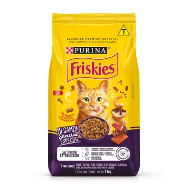 Ração para Gatos Friskies Megamix Purina Castrados Adultos 1kg