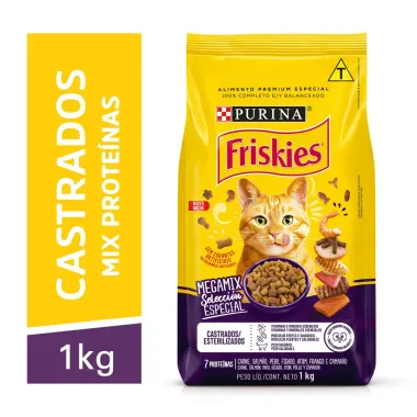 Ração para Gatos Friskies Megamix Purina Castrados Adultos 1kg