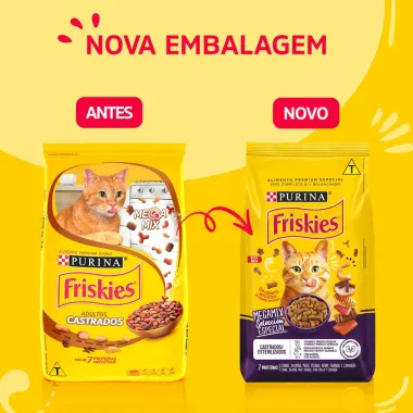 Ração para Gatos Friskies Megamix Purina Castrados Adultos 1kg